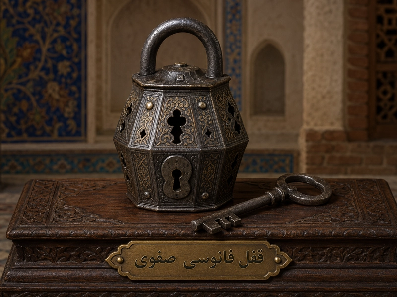 قفل فانوسی ایرانی متعلق به دوره صفوی